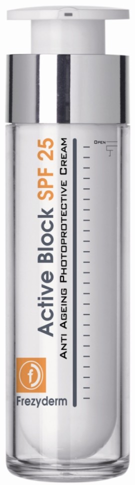 Frezyderm Active Block SPF25 Αντιγηραντική Κρέμα Προσώπου Με Αντηλιακή Προστασία 50ml