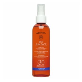 Apivita Bee Sun Safe Satin Touch Tan Perfecting Body Oil SPF30 Αντηλιακό Λάδι Σώματος με Μεταξένια Υφή 200 ml