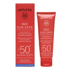Apivita Bee Sun Safe Hydra Sensitive Soothing Face Cream SPF50 Αντηλιακή Καταπραϋντική Κρέμα Προσώπου 50ml